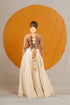 Kzari Silk Base Safed Rangeen Lehenga Choli